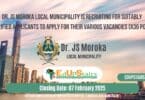 Dr. JS Moroka Local Municipality is Recruiting for Qualified Applicants to Apply for their Various Vacancies (X36 Posts)
