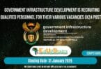 Government Infrastructure Development is Recruiting Qualified Personnel for their Various Vacancies (X24 Posts)