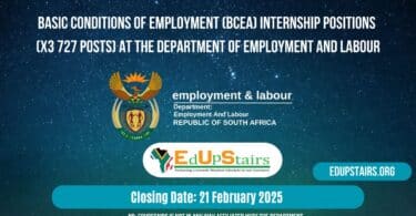 Basic Conditions of Employment (BCEA) Internship Positions (X3 727 Posts) at the Department of Employment and Labour