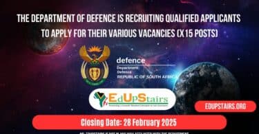 The Department of Defence is Recruiting Qualified Applicants to Apply for their Various Vacancies (X15 Posts)