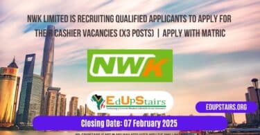 NWK Limited is Recruiting Qualified Applicants to Apply for their Cashier Vacancies (X3 Posts) | Apply with Matric
