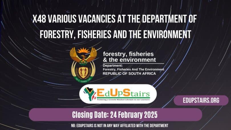 X48 Various Vacancies at the Department of Forestry, Fisheries and the Environment