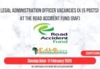 Legal Administration Officer Vacancies (X15 Posts) at the Road Accident Fund (RAF)