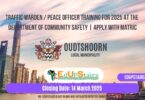 Traffic Warden / Peace Officer Training for 2025 at the Department of Community Safety | Apply with Matric