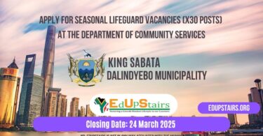Apply for Seasonal Lifeguard Vacancies (X30 Posts) at the Department of Community Services