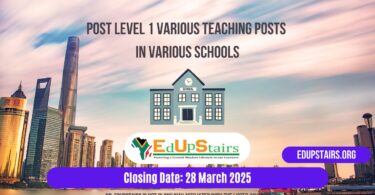 Post Level 1 Various Teaching Posts Closing on the 28th March 2025