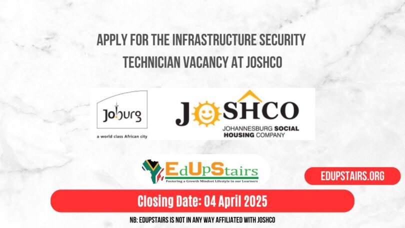 Apply for the Infrastructure Security Technician Vacancy at JOSHCO