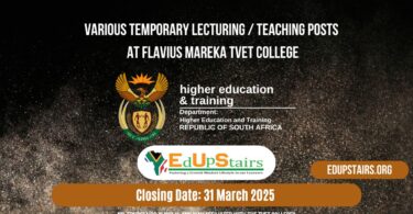 Various Temporary Lecturing / Teaching Posts at Flavius Mareka TVET College