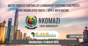 Water Process Controller Learnership Positions (X50 Posts) for Unemployed Youth | Apply with Matric