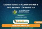 X30 Various Vacancies at the Limpopo Department of Social Development | Circular 10 of 2025