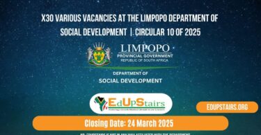 X30 Various Vacancies at the Limpopo Department of Social Development | Circular 10 of 2025