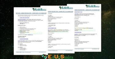 POST LEVEL 1 VARIOUS TEACHING POSTS CLOSING ON THE 17th & 18th MARCH 2025