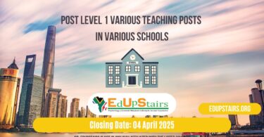 Post Level 1 Various Teaching Posts Closing on the 4th April 2025
