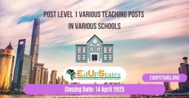 Post Level 1 Various Teaching Posts Closing on the 14th April 2025