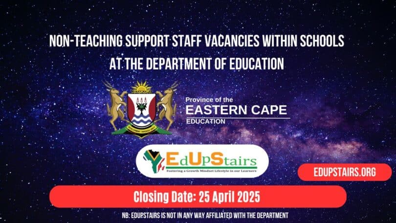 Non-Teaching Support Staff Vacancies Within Schools at the Department of Education
