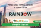 Process Leader Vacancies (X8 Posts) at Rainbow Chicken