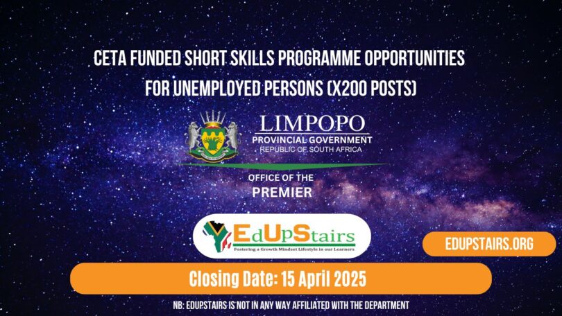 CETA Funded Short Skills Programme Opportunities for Unemployed Persons (X200 Posts)