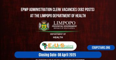 EPWP Administration Clerk Vacancies (X82 Posts) at the Limpopo Department of Health