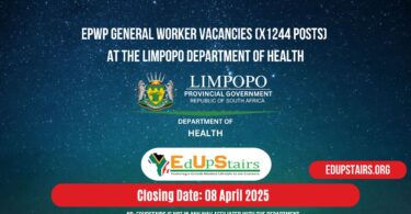 EPWP General Worker Vacancies (X1244 Posts) at the Limpopo Department of Health