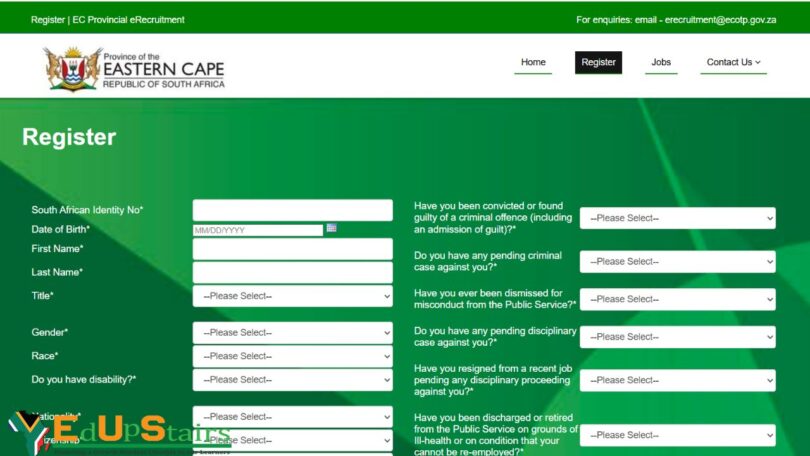 How to Register on the Eastern Cape e-Recruitment Database for Government Jobs