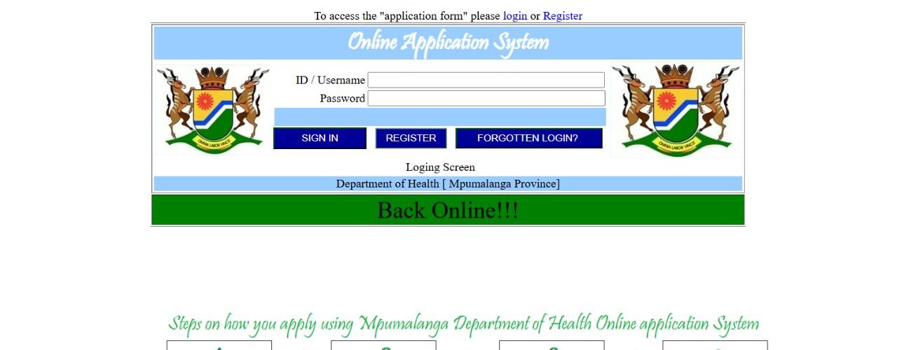 How to Register on the Mpumalanga Department of Health e-Recruitment Database for Government Jobs