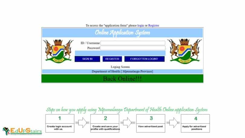 How to Register on the Mpumalanga Department of Health e-Recruitment Database for Government Jobs