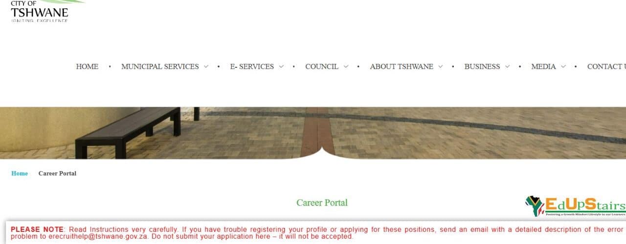 How to Register on the City of Tshwane e-Recruitment Portal for Government Jobs