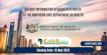 District Information Officers (X10 Posts) at the Northern Cape Department of Health