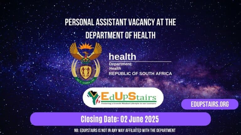 Personal Assistant Vacancy at the Department of Health