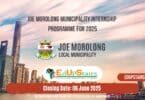 Joe Morolong Municipality Internship Programme for 2025
