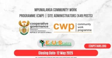 Mpumalanga Community Work Programme (CWP) | Site Administrators (X49 Posts)