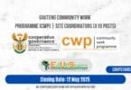 Gauteng Community Work Programme (CWP) | Site Coordinators (X19 Posts)