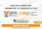 KwaZulu Natal Community Work Programme (CWP) | Site Coordinators (X47 Posts)