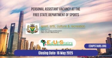 Personal Assistant Vacancy at the Free State Department of Sports