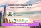Administration Officer Vacancy at the Free State Department of Sports