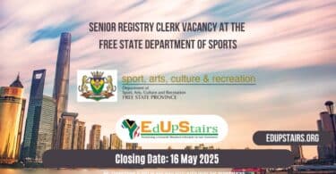 Senior Registry Clerk Vacancy at the Free State Department of Sports