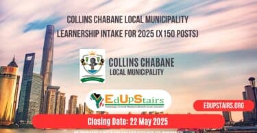 Collins Chabane Local Municipality Learnership Intake for 2025 (X150 Posts)