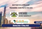 Wastewater Learnership Programme (X400 Posts) for 2025
