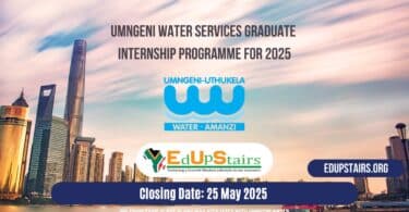 Umngeni Water Services Graduate Internship Programme for 2025