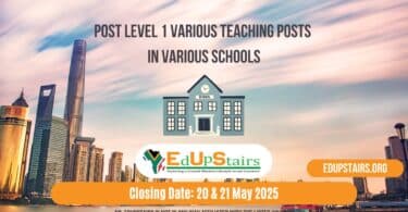 Post Level 1 Various Teaching Posts Closing on the 20th and the 21st May 2025