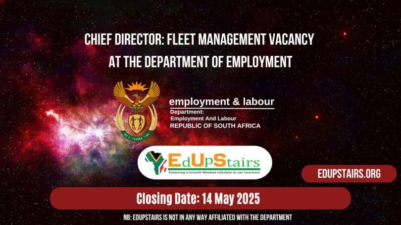 Chief Director: Fleet Management Vacancy at the Department of Employment