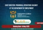 Chief Director: Provincial Operations Vacancy at the Department of Employment