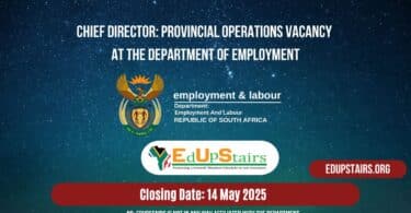 Chief Director: Provincial Operations Vacancy at the Department of Employment