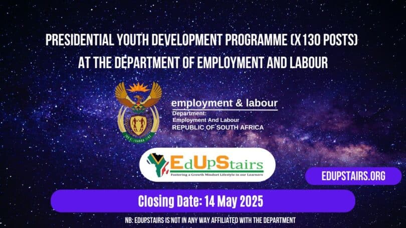 Presidential Youth Development Programme (X130 Posts) at the Department of Employment and Labour