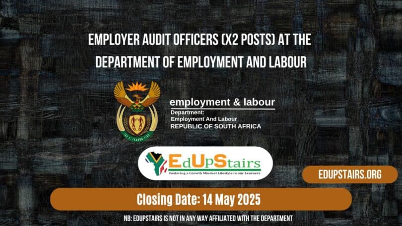 Employer Audit Officers (X2 Posts) at the Department of Employment and Labour
