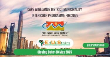 Cape Winelands District Municipality Internship Programme for 2025