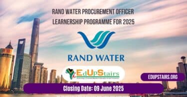 Rand Water Procurement Officer Learnership Programme for 2025