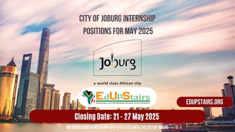 City of Joburg Internship Positions for May 2025