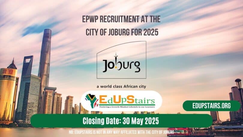 EPWP Recruitment at the City of Joburg for 2025
