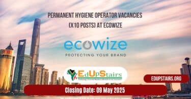 Permanent Hygiene Operator Vacancies (X10 Posts) At Ecowize